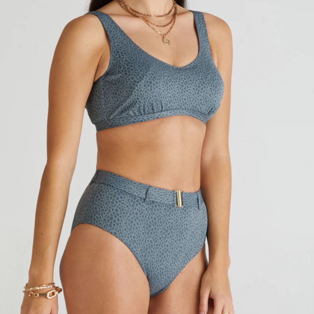 Aqua Blu Dove Print Marilyn High Waist Bottom